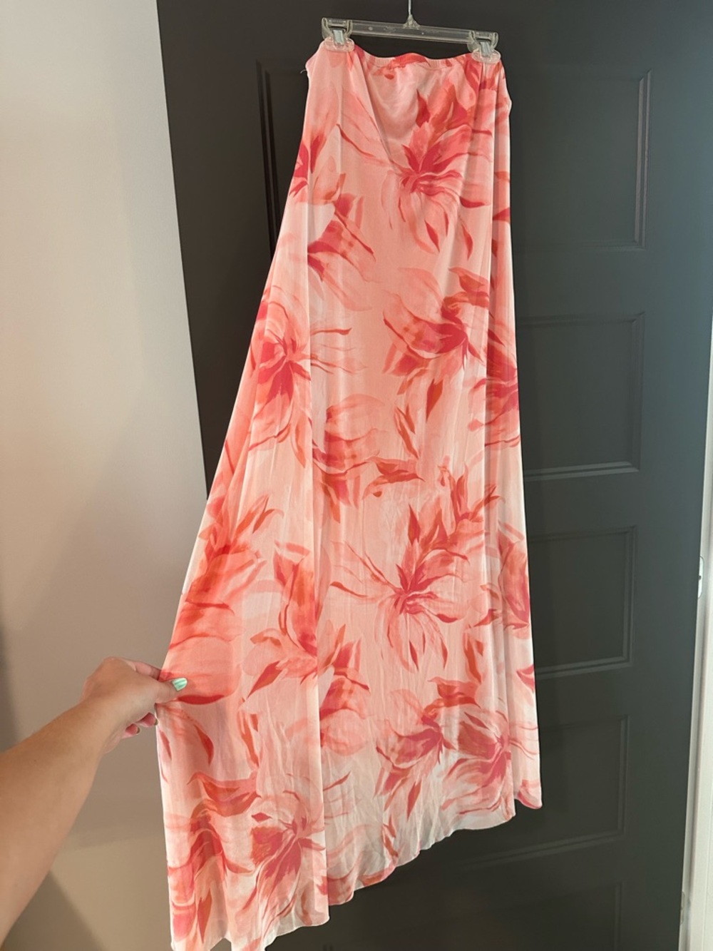 See You Monday Coral Pink Floral Dress